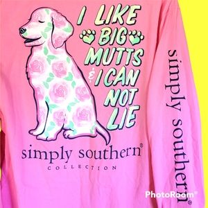 Pink Simply Southern Long Sleeve T-Shirt Size Medium
